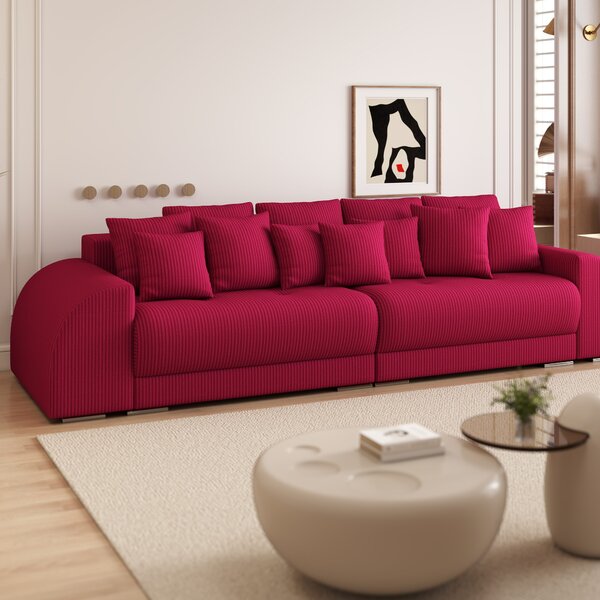 Canapea extensibilă dumonde cu 2 lăzi de depozitare Verona Zoom Red 310x120 cm