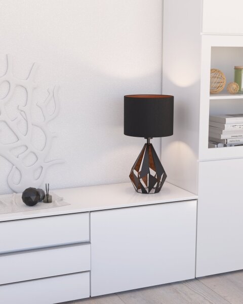 Eglo 43077 - Lampă de masă CARLTON 1xE27/60W/230V