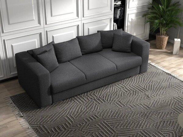 Canapea extensibilă dumonde cu ladă de depozitare Gloria Enjoy grafit 240x100 cm