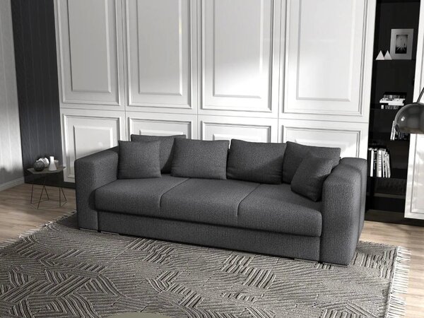 Canapea extensibilă dumonde cu ladă de depozitare Gloria Enjoy grafit 240x100 cm