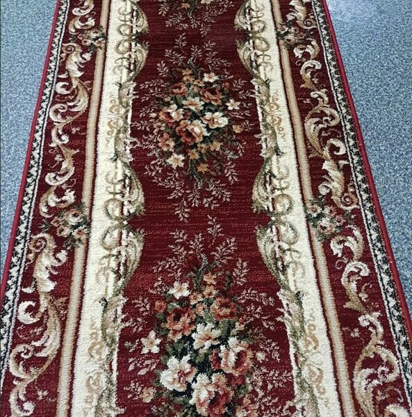 Traversa, Model Lotos 535 210, Festonata , Rosu, Latime 150 cm 150 x 600