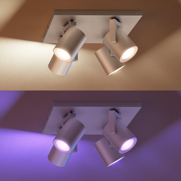 Spot LED RGB Hue ARGENA 4xGU10/5,7W/230V Philips 50624/48/P7