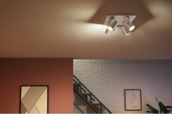 Spot LED RGB Hue ARGENA 4xGU10/5,7W/230V Philips 50624/48/P7