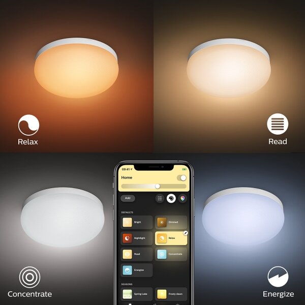 Philips 40905/31/P9 - Plafonier LED RGBW Hue FLOURISH 32W 230V