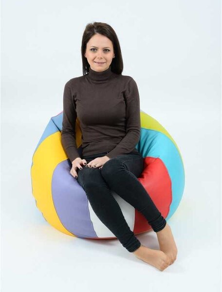 Fotoliu Nirvana Hobbit Pufrelax, Material Piele ecologica - Mozaic