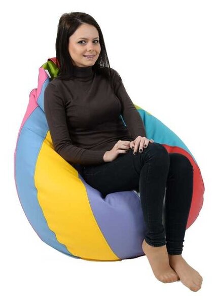 Fotoliu Nirvana Hobbit Pufrelax, Material Piele ecologica - Mozaic
