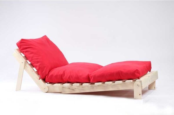Fotoliu Pufrelax Sezlong Lemn Fubsy, Material Textil - Montana Red