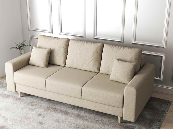Canapea extensibilă dumonde cu ladă de depozitare Kronos Enjoy Camel 210x100 cm