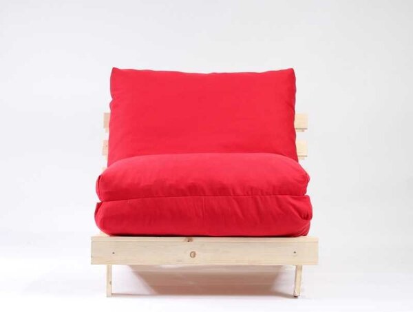 Fotoliu Pufrelax Sezlong Lemn Fubsy, Material Textil - Montana Red