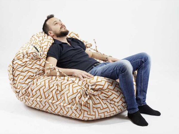 Fotoliu tip Perna Magic Pillow XXL, Material Textil - Zappity Orange