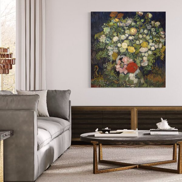 Tablou Canvas Premium LuxCanva® A1397, Flori In Vaza , Room, Pictura, Crizanteme, Living, Culori Vibrante