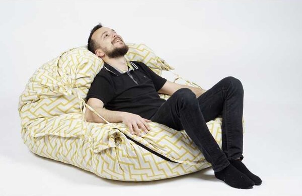 Fotoliu tip Perna Magic Pillow XXL, Material Textil - Zappity Yellow
