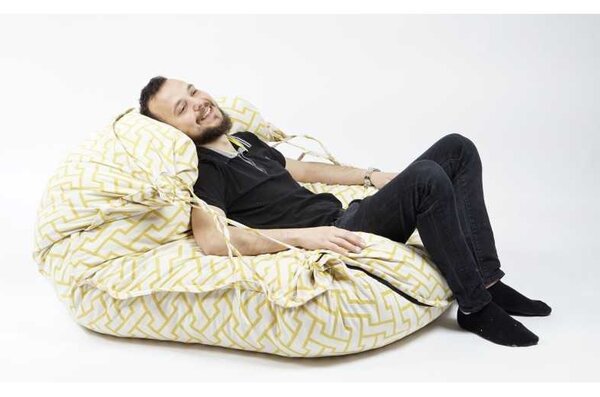 Fotoliu tip Perna Magic Pillow XXL, Material Textil - Zappity Yellow