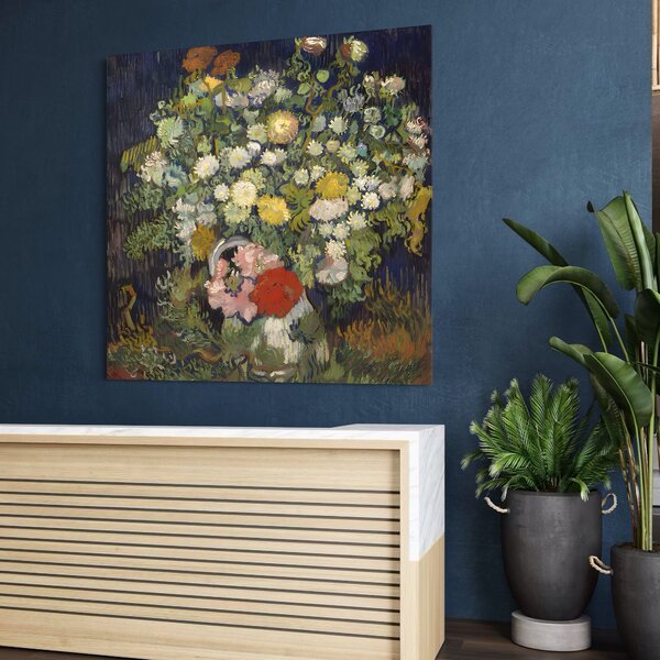 Tablou Canvas Premium LuxCanva® A1397, Flori In Vaza , Room, Pictura, Crizanteme, Living, Culori Vibrante