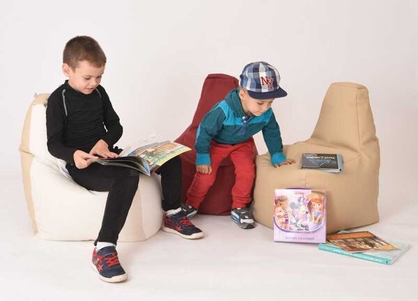 Fotoliu tip Scaun Sunlounger Junior, Material Piele Ecologica - Negru