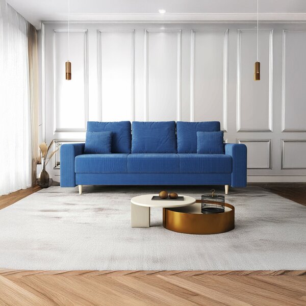 Canapea extensibilă dumonde cu ladă de depozitare Kronos Zoom Albastru 210x100 cm