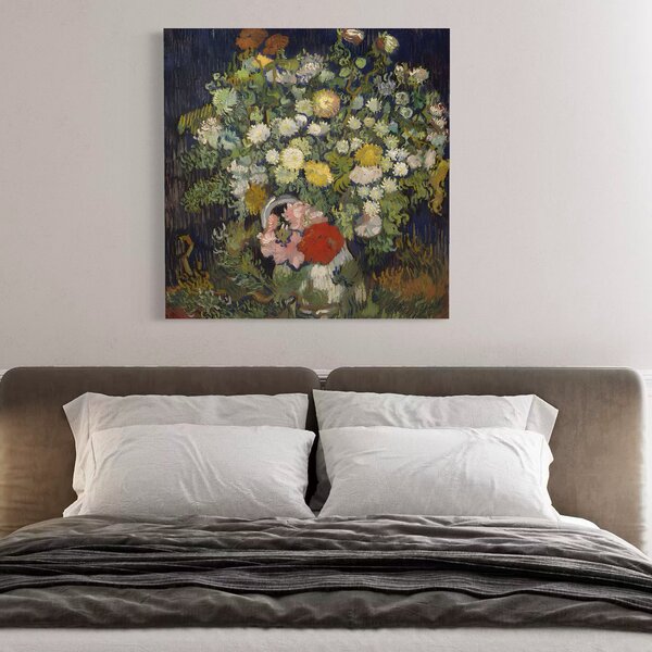 Tablou Canvas Premium LuxCanva® A1397, Flori In Vaza , Room, Pictura, Crizanteme, Living, Culori Vibrante