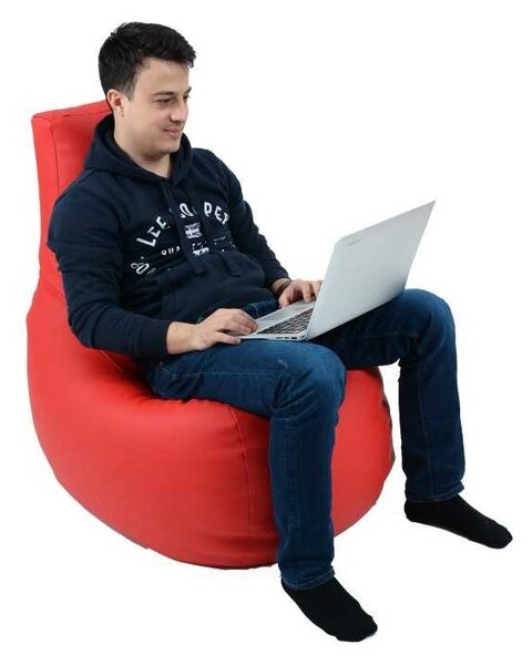 Fotoliu tip Scaun Sunlounger EVO, Material Piele ecologica - Intense Red