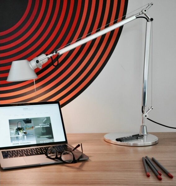 Artemide Tolomeo – Set AR A005910+AR A008600 - Lampă de masă 1xE27/70W/230V