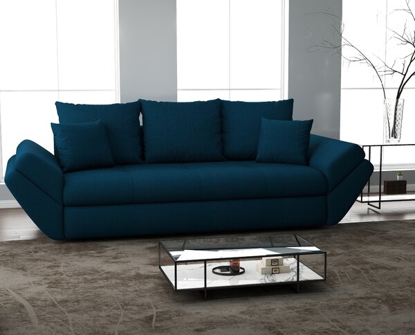 Canapea extensibilă dumonde cu ladă de depozitare Loana Enjoy Petrol 250x100 cm