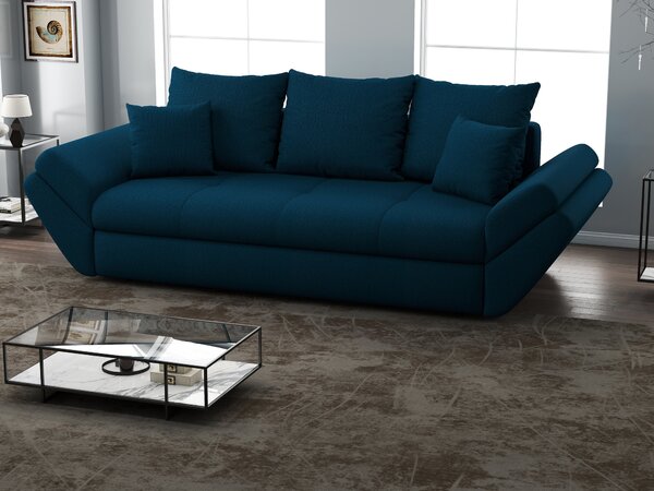 Canapea extensibilă dumonde cu ladă de depozitare Loana Enjoy Petrol 250x100 cm