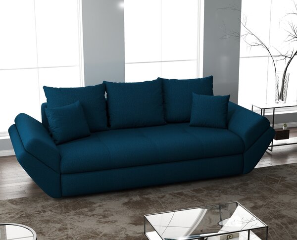 Canapea extensibilă dumonde cu ladă de depozitare Loana Enjoy Petrol 250x100 cm