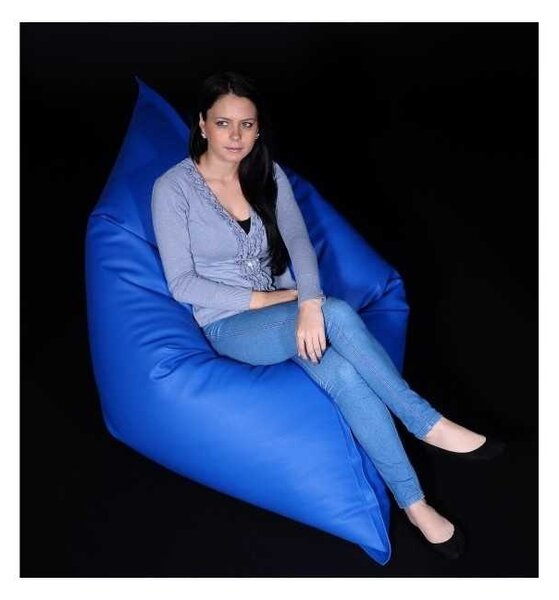 Fotoliu tip Perna Magic Pillow, Material Piele ecologica - Albastru