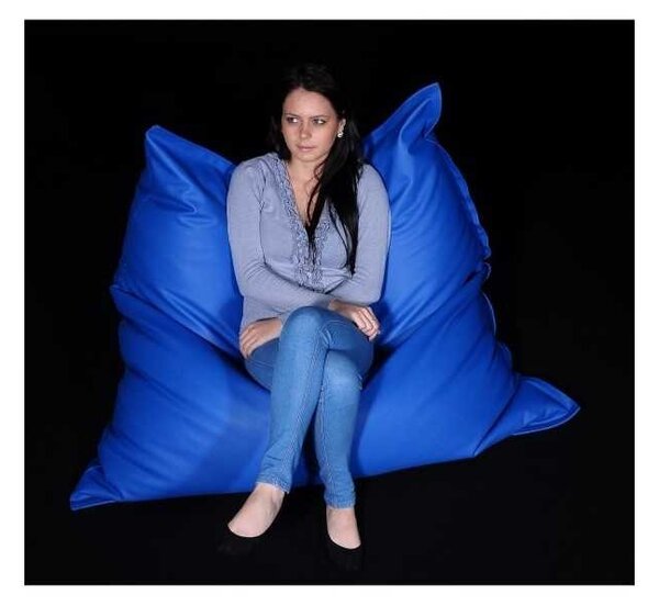 Fotoliu tip Perna Magic Pillow, Material Piele ecologica - Albastru