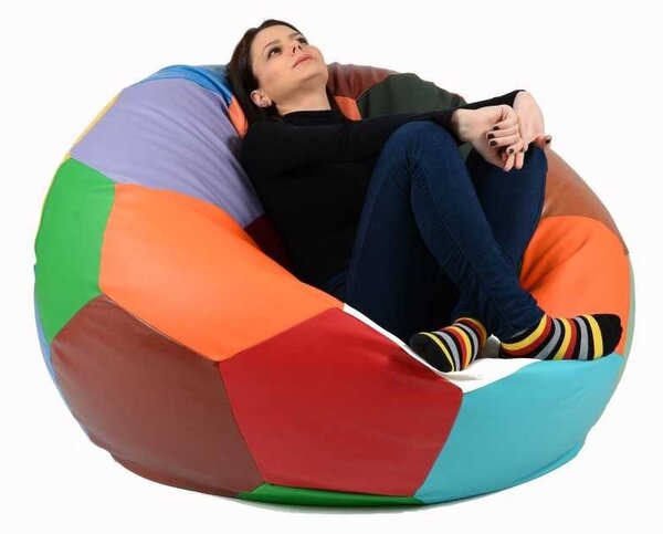 Fotoliu Minge Telstar XXL, Material Piele ecologica - Chocolate Strawberries