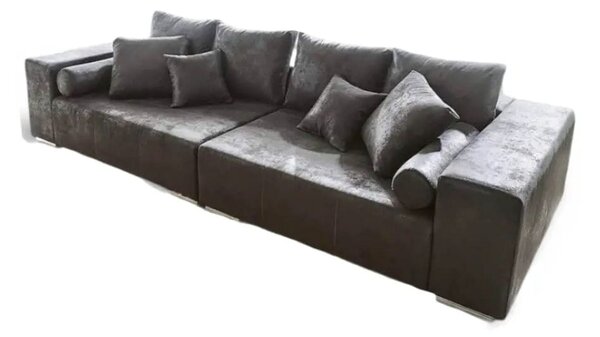 Canapea extensibilă dumonde cu ladă de depozitare Marbela Madagaskar Grey XXL 295x120 cm