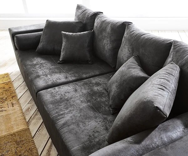 Canapea extensibilă dumonde cu ladă de depozitare Marbela Madagaskar Grey XXL 295x120 cm
