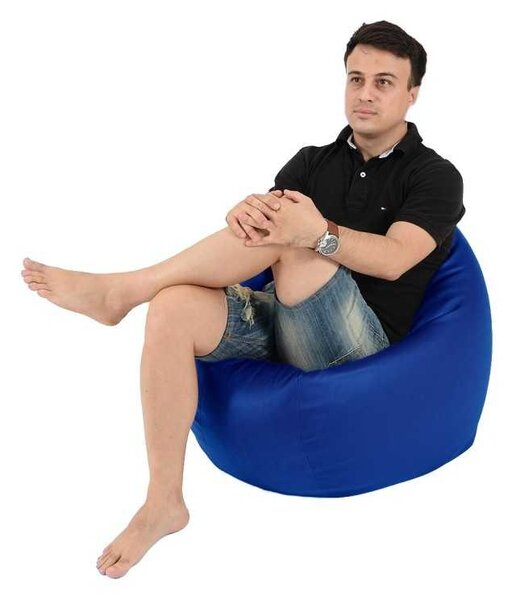 Fotoliu Relaxo, Material Piele Ecologica - Albastru
