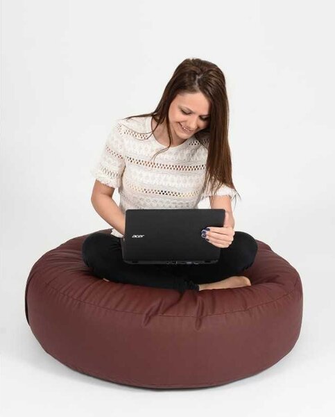 Fotoliu Relaxo, Material Piele Ecologica - Burgundy