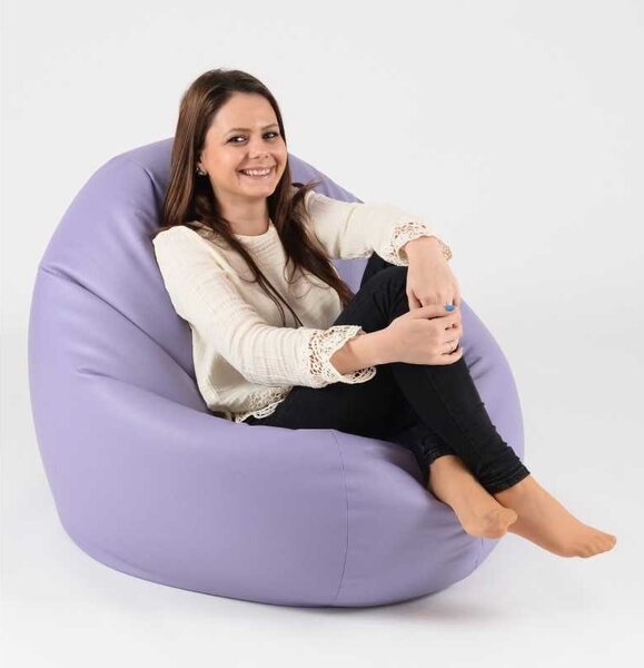 Fotoliu Relaxo XL, Material Piele Ecologica - Violet