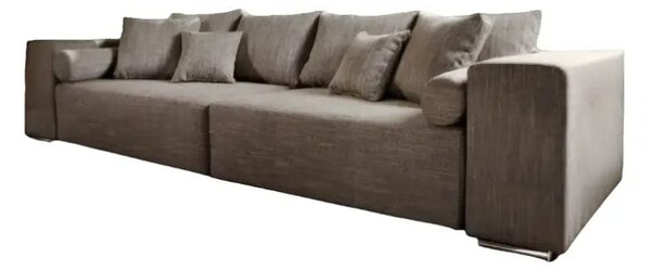 Canapea extensibilă dumonde cu ladă de depozitare si sezut confortabil din spuma high-density, Marbela Magma Grey XXL 295x120 cm