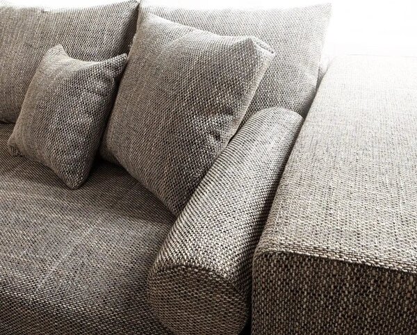 Canapea extensibilă dumonde cu ladă de depozitare si sezut confortabil din spuma high-density, Marbela Magma Grey XXL 295x120 cm
