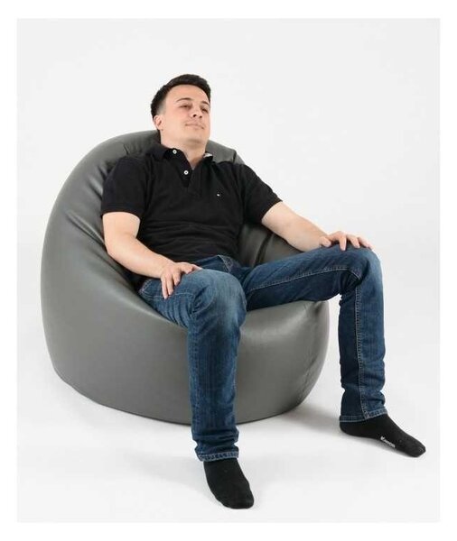 Fotoliu Relaxo XL, Material Piele Ecologica - Grey