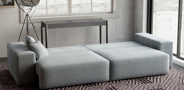 Canapea extensibilă dumonde cu ladă de depozitare Marbela Zoom Grey XXL 295x120 cm