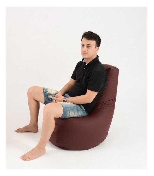 Fotoliu tip Scaun Sunlounger, Material Piele Ecologica - Burgundy