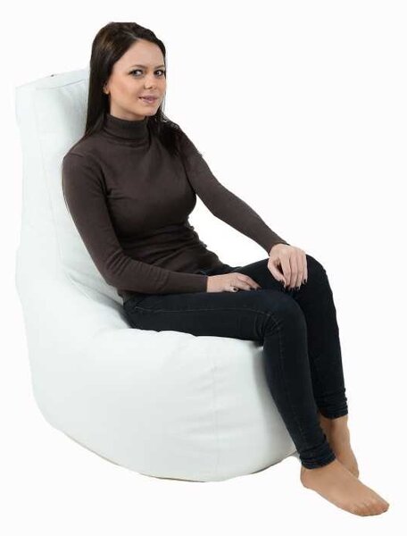 Fotoliu tip Scaun Sunlounger EVO, Material Piele ecologica - Alb