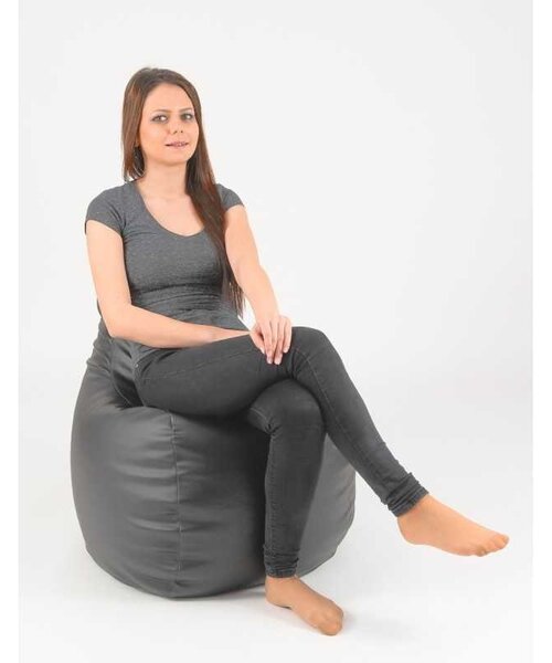 Fotoliu tip Scaun Sunlounger, Material Piele Ecologica - Grey