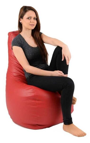 Fotoliu tip Scaun Sunlounger, Material Piele Ecologica - Rosu