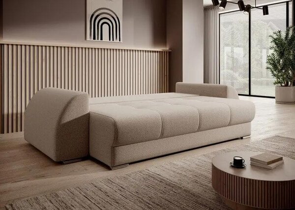 Canapea extensibilă dumonde cu ladă de depozitare Verona Bej 260x100 cm