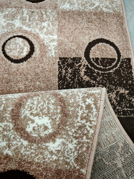 Traversa Hol, Model Mira 24170 120, Festonata, Latime 120 cm, Maro Dreptunghi, Maro, 120 x 300