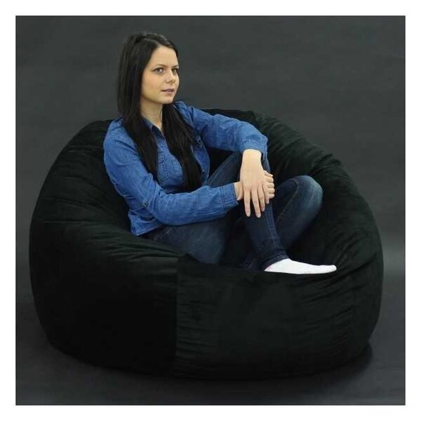 Fotoliu King Size, Material Textil - Black Velvet