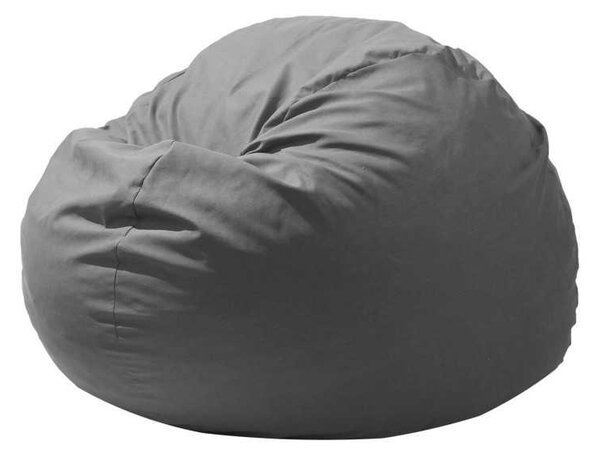 Set Fotoliu King Size cu Otoman (suport picioare) si Perna, Material Textil - Grey