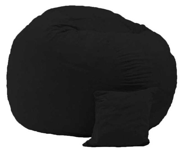 Set Fotoliu King Size cu Perna, Material Textil - Eerie Black