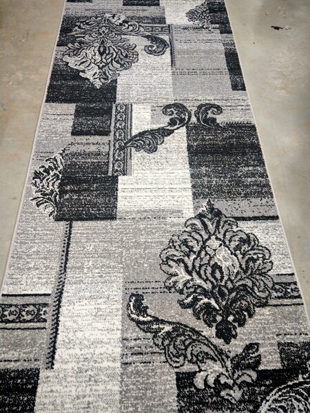 Traversa Hol, Model Cappuccino 16009, Gri, Festonata, Latime 100 cm 100 x 300
