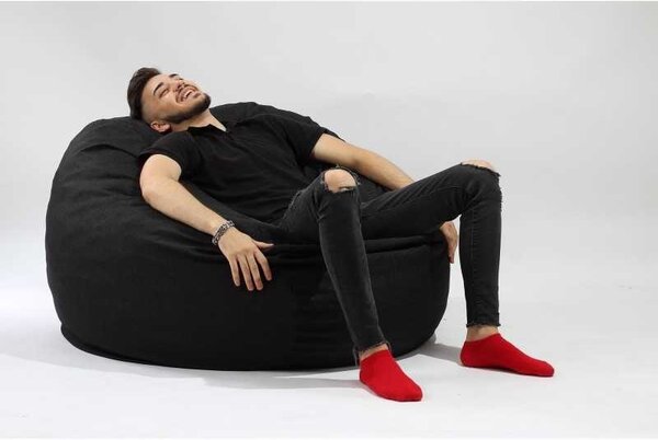 Fotoliu King Size, Material Textil - Eerie Black