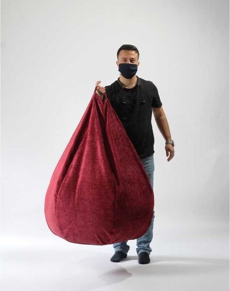 Fotoliu Nirvana Hobbit Pufrelax, Material Textil - Sour Cherry
